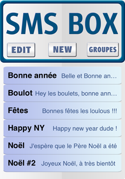 SMS Box, application de messagerie gratuite pour iPhone qui vous sera très utile pour les fêtes !