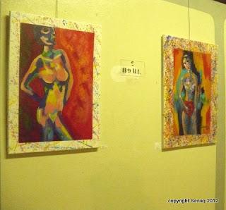 Exposition dans les Chais du Château Grand Abord, Portets: Duprat, Senaq, Bourgeois