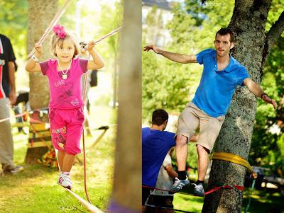 Slackline between the TREES