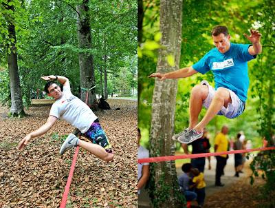 Slackline between the TREES