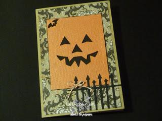 Face de citrouille (carte d'Halloween n°6)