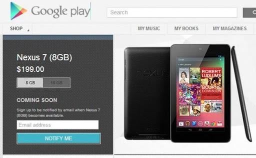 Nexus 7: la version 16 Go au prix de la 8 Go pour la sortie de la version 32 Go ?