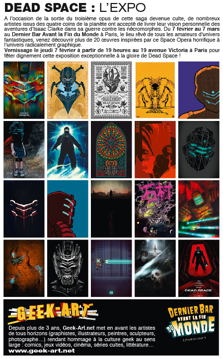 Dead Space l’expo du 7 février au 7 mars 2013 au Dernier Bar Avant la Fin du Monde