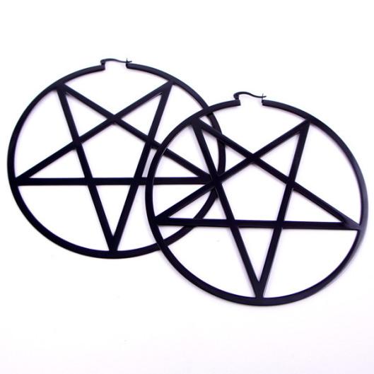 pentagramme earrings
