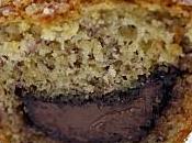 Muffins banane, coeur nutella