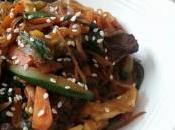 Japchae: Vermicelles sautées légumes