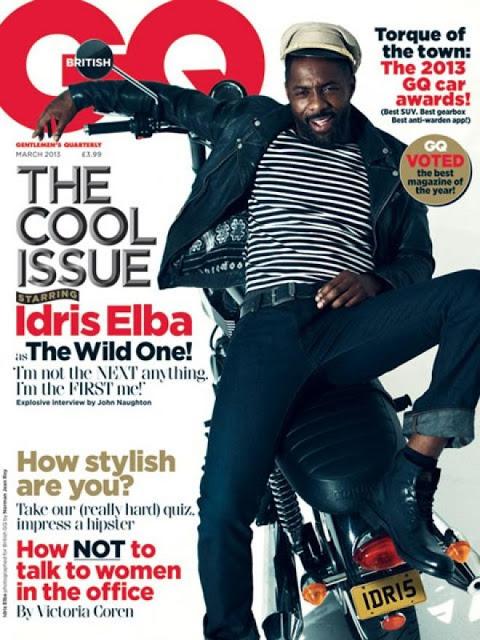 Idris Elba en mode sex- symbol dans GQ UK (Cool Issue, Mars 2013)