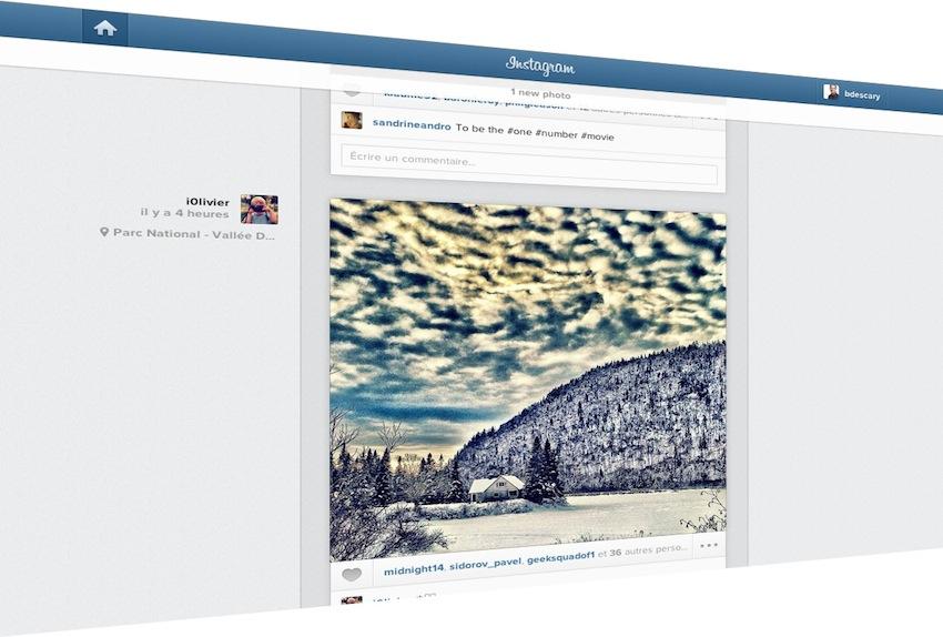 instagram site web flux photos abonnes descary Instagram devient de plus en plus une application Web