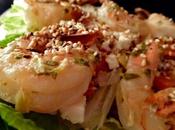 Salade d’épinard crevettes, féta sésame