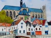 Aquarelle d’Amiens place