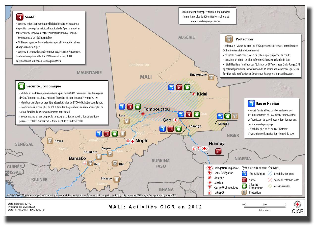 Mali : situation générale à Mopti et première visite du CICR aux détenus