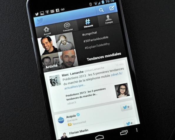 twitter nexus 4 Twitter remanie l’affichage des résultats de recherche sur ses applications mobiles