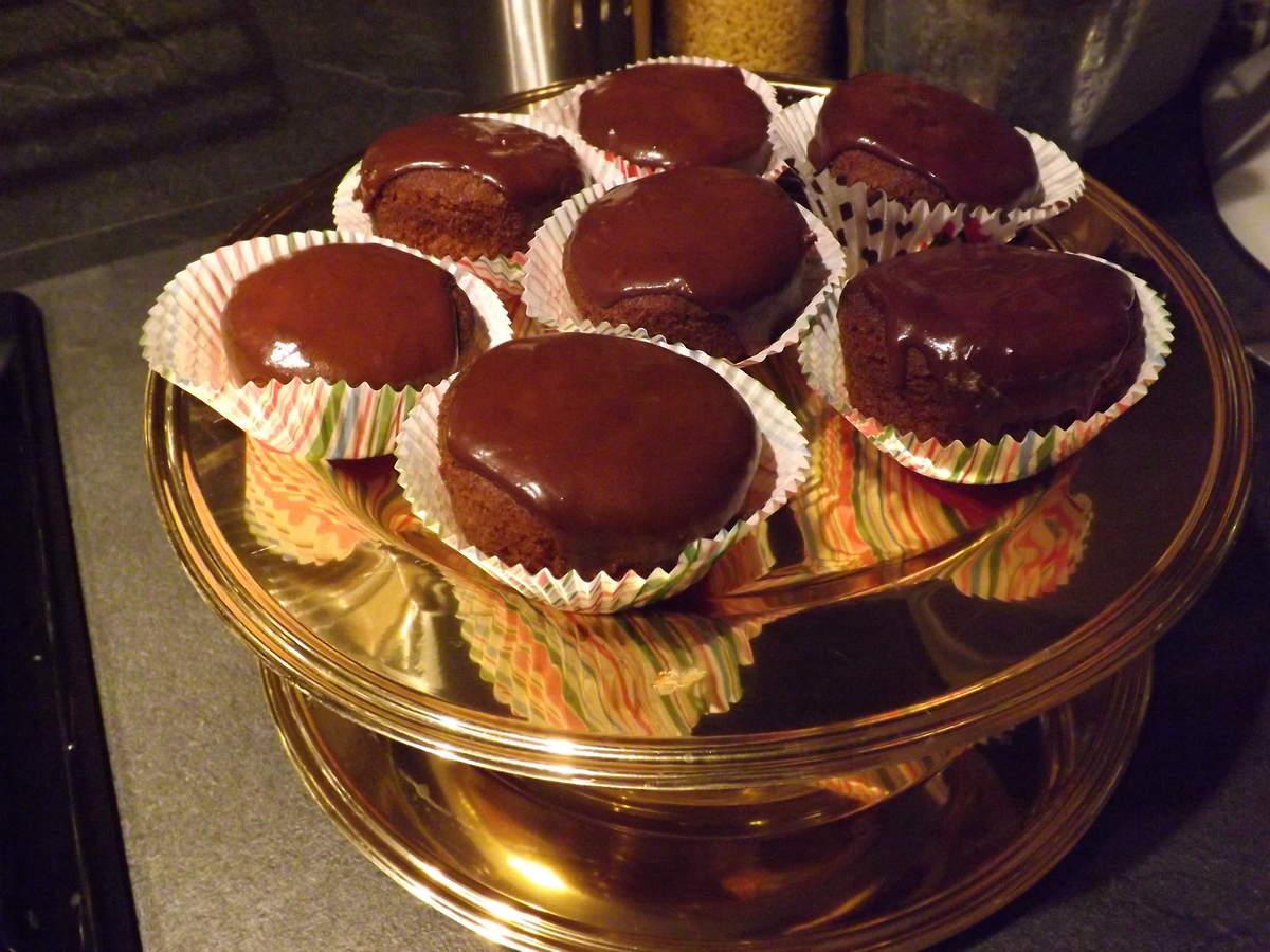 Muffins glacage au chocolat