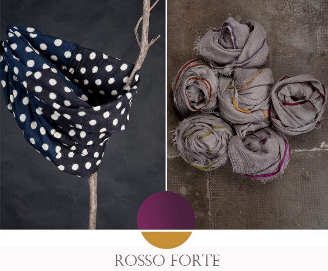 Foulards Rosso Forte, made in Italy