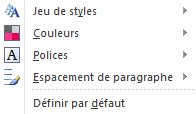 Rubrique modifier les styles