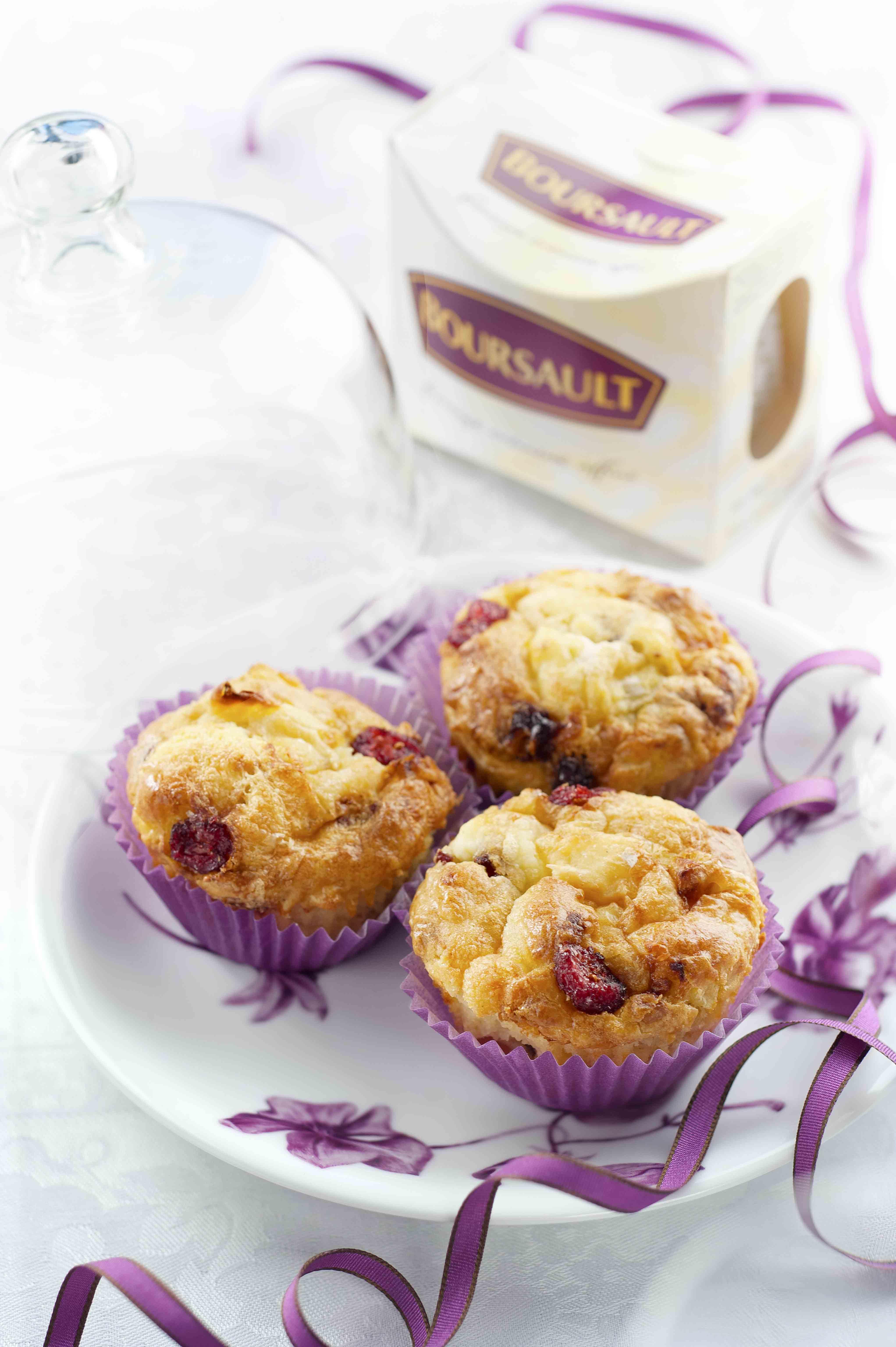 Muffins pommes cranberries Boursault BD