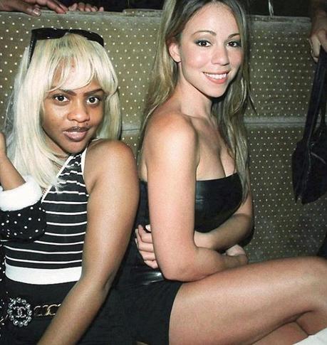 Lil kim (avant la chirurgie esthetique) et Mariah Carey en 1997
