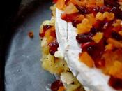 Camembert pommes, abricots, cranberries whisky, four