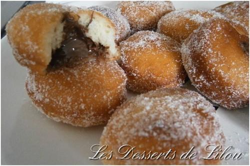 Mini beignets fourrées au nutella ou nature