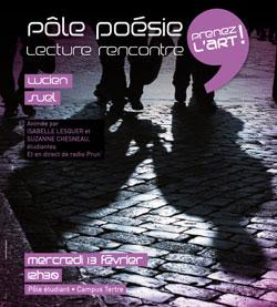 Nantes 13 Février  Pôle poésie – Lecture-rencontre avec Lucien Suel