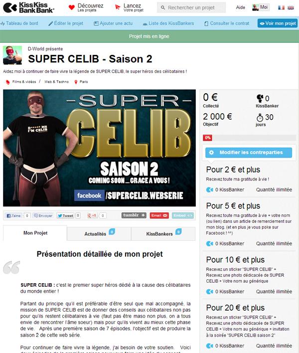 SUPER CELIB Saison 2 : à vous de jouer  sur KissKissBankBank