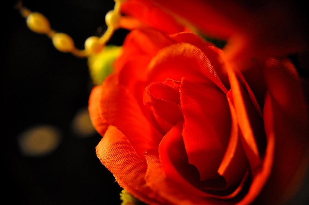 Fleur Tissu Rouge 7