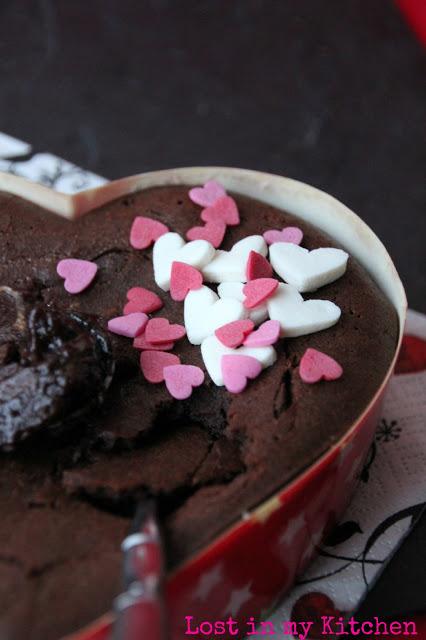 Cœur fondant au chocolat à partager pour la Saint-Valentin