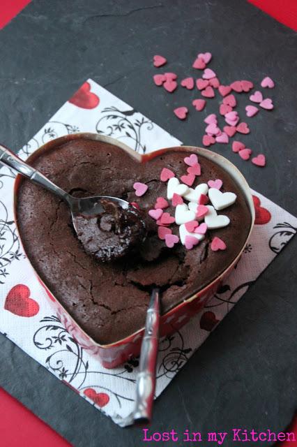 Cœur fondant au chocolat à partager pour la Saint-Valentin