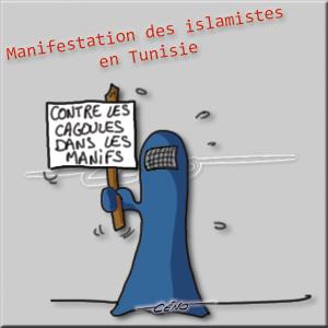 Céno Dessinateur - La Babole : Manifestation des Islamistes en Tunisie