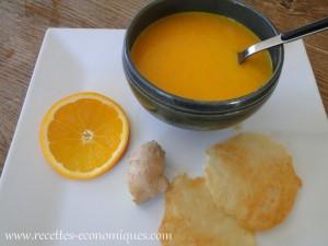 soupe carottes gingembre miel