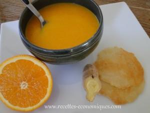 soupe carottes gingembre miel thermomix