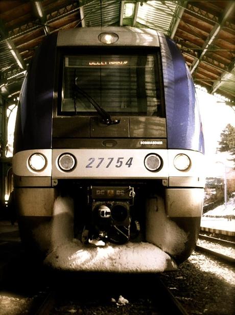 Train en gare d'Evian