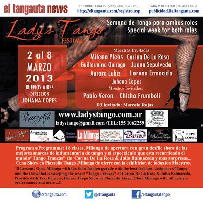 Le Ladys Tango Festival attend ces dames à Buenos Aires [à l'affiche]