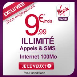 Virgin Mobile propose un forfait sans engagement à 1€