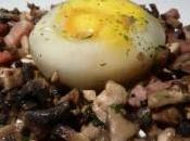 Navet farci champignons oeuf coulant