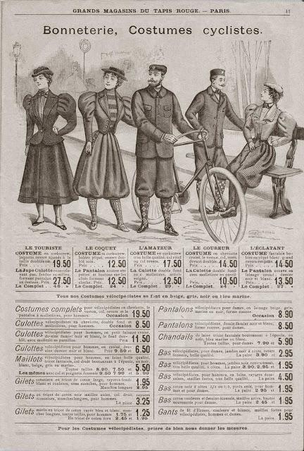 Costumes et accessoires vélocipédistes
