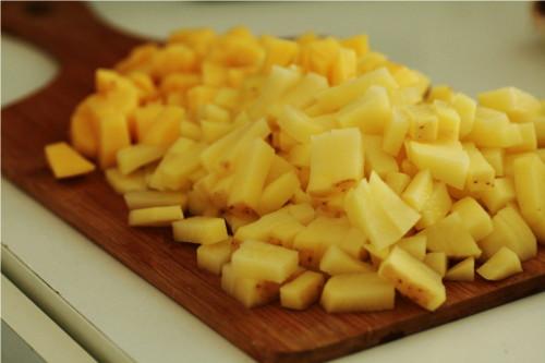 pomme de terre coupées