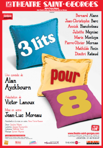 critique 3 lits pour 8 alan ayckbourn jean-luc moreau théâtre saint-georges