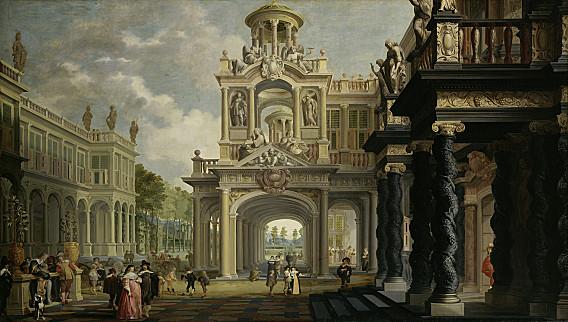 Dirck van Delen Palais et jardin capriccio