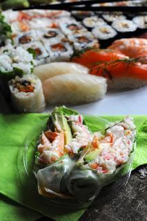 J'adooooore les sushis !!! Direction Côté sushi pour goûter un vol de sushis…