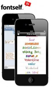 Application mobile Fontself, votre typo