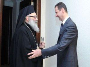Le Patriache al-Yaziji et Bachar al-Assad
