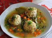 Bouillon légumes, boulettes saucisse Morteau