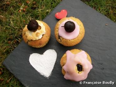 Recette bio: Cupcakes cerises au kirsch Saint Valentin
