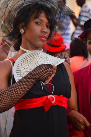 MARDI GRAS : L'OUTRE MER AU SON DU CARNAVAL : Martnique 2013 (lundi gras) - Homme travesti en femme MARDI GRAS : L’OUTRE MER AU SON DU CARNAVAL