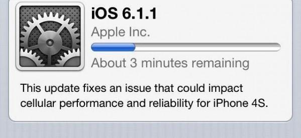 L’iOS 6.1.1 est disponible pour l’iPhone 4S