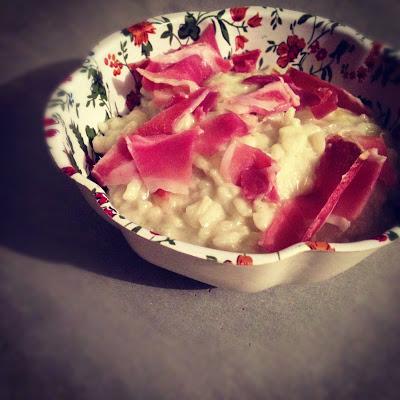 Risotto au bleu des Causses et au jambon de Bayonne