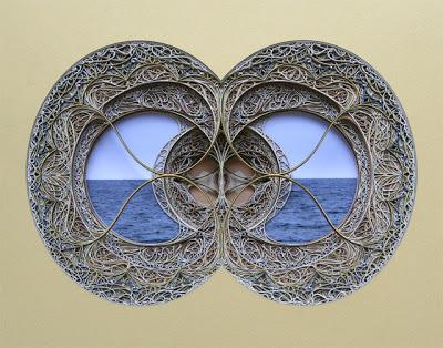 Art : Eric Standley ou l'architecture de papier. Rosaces éphémères, vitraux et arabesques graciles