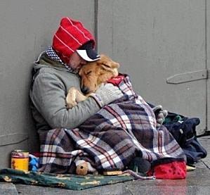 le clochard et le chien