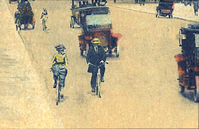 Les cyclistes de l'Avenue du Bois de Boulogne